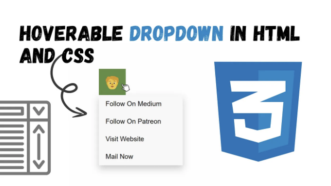 HTML 및 CSS에서 호버 가능한 드롭다운  사용자 정의 디자인